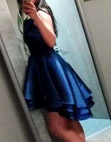 Šaty spoločenské modré - 4