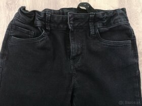 Dievčenské čierne rifľové nohavice veľ:EU164 - 4