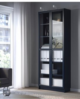 IKEA vitrína so sklenenými dverami 80 x 30 x 202 - 4