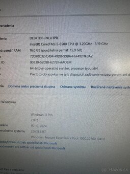 Počítač HP.Intel i5-6500 4x3,20GHz.16g ram.256G SSD+harddisk - 4