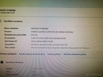 Počítač HP ProDesk 400 G1 SFF i5 / 8GB RAM / SSD+HDD - 4