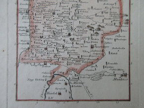 Mapa Užská župa r. 1804 Korabinszky, medirytina kolorovaná - 4