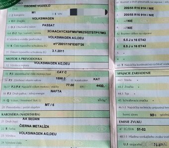 Volkswagen Passat B7 1.6 TDI 2011 predám DVERE, MOTOR CAY, - 4