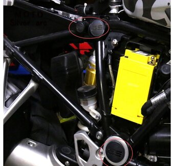 Kryty děr v rámu BMW R1200GS, R1250GS Adventure - 4