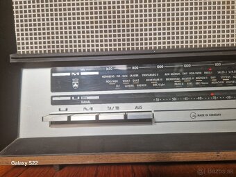 Grundig Philips 1955 drevené rádio FM - 4