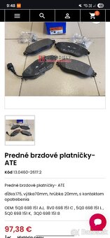 Brzdové platničky ATE - 4