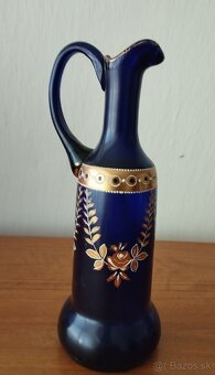 Starožitný sklenený džbán - karafa - 4