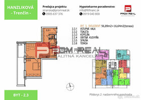 Novostavba  2 - izbový byt 75 m2 Hanzlíková-Trenčín s parkov - 4