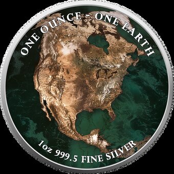 Kontinenty 1 OZ striebro - 4