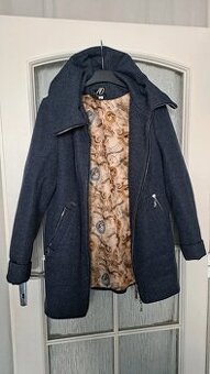 Krásny modrý - teplý kabát veľ. 42 - 4