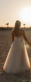 Predám krásne letné svadobné šaty - 4