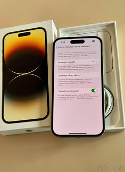 iPhone 14 Pro Zlatá BATERIE 100% TOP - 4