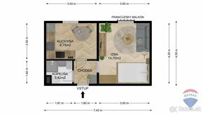 1-izbový byt pôvodný stav 30 m2 - 4