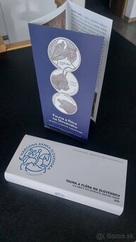 Fauna a flóra - súbor strieborných pamätných mincí 3,33 € - 4