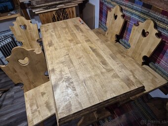 Luxusný jedálenský set z masívneho javora – NOVÝ - 4