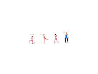 Pilates posilovací tyč s gumou - 4