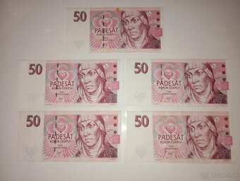 BANKOVKY 50 KČ 1997, SÉRIE E, PĚKNÉ STAVY - 4