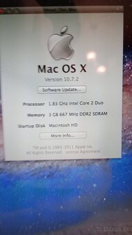 Macbook (biely) - OS X Show Leopard a Windows 10 (3GB RAM) - 4