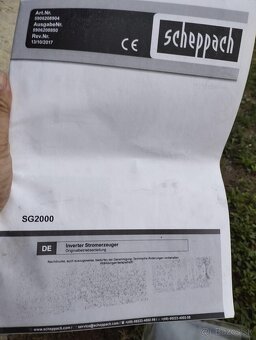 Scheppach SG 2000 invertorová elektrocentrála - 4