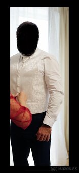 Svadobná vesta s kravatou - 4