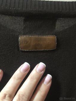 LOUIS VUITTON originál čokoládový damsky svetrik L - 4