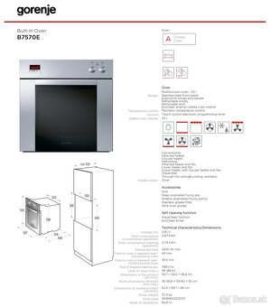 Multifunkčná vstavaná rúra Gorenje B7570E - 4