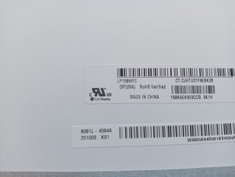 predám 15.6" LED SLIM displej 30pin eDP - LP156WFC - 4