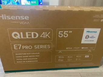 Predám televízor Hisense 55E7KQ PRO – 144Hz, záruka - 4