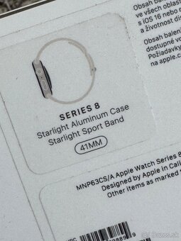 Predám Apple Watch Series 8 41mm Star - 4