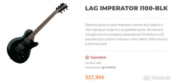 🎸 Predám: LAG Imperator I100-BLK + obal + nové struny - 4