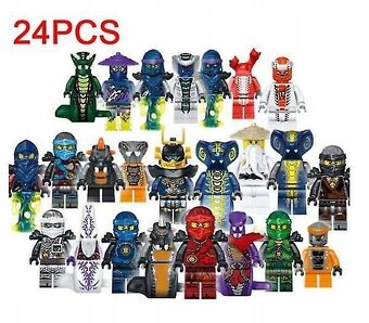NINJAGO sada 24 ks postaviciek+zbrane - 4