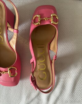 Nové kožené sandálky/topánky Gucci, veľ. 39 - 4