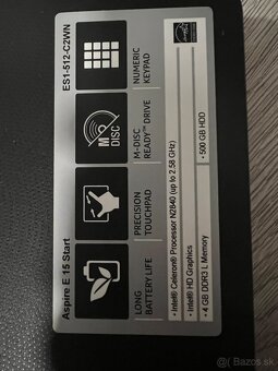 Acer Aspire E15 – Celeron N2840, 4GB RAM, 500GB HDD, Intel H - 4