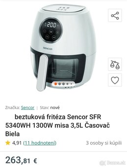 Sencor horkovzdušná fritéza - 4