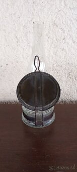 Starožitná závesná petrolejová lampa - 4