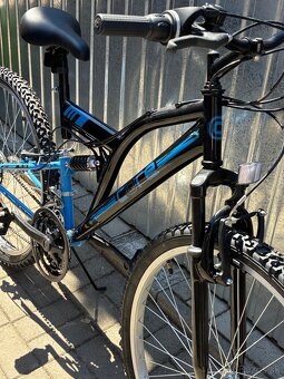 Horský celoodpružemý bicykel Core 26” modro-čiernej farby - 4