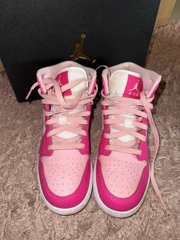 Nike Air Jordan 1 Mid GS Pink original swarovski kozene - 4