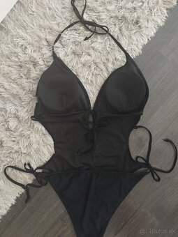 Jednodielne plavky XL/42 čierne - 4