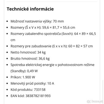 Vstavaná umývačka riadu - 4