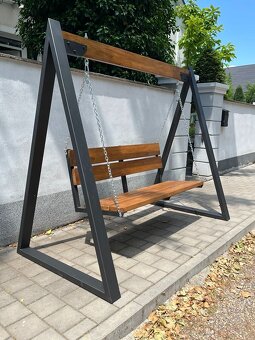 Exkluzívna hojdačka kov a agát, doprava možná - 4