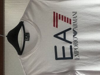 EMPORIO ARMANI white pánske tricko L - 4