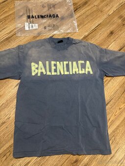 Balenciaga gray yellow tee L - 4