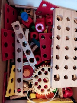 Drevená stavebnica 3 druhy aut - 4