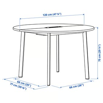MITTZON konferenčný stôl, okrúhly 120 cm – brezová dyha - 4