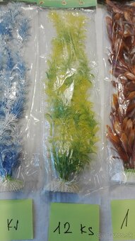 Rostlinky do akvária - umělé - 88 ks - 35 cm velké - 9 druhů - 4