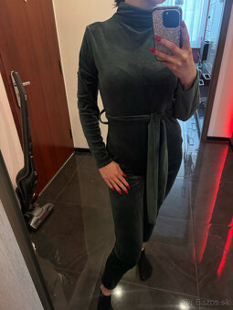 Dámsky dlhý zamatový overal - 4