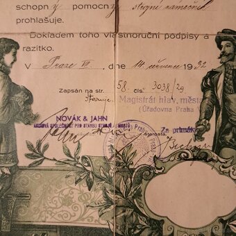 Starožitný litografický výučný list zámečník - 4