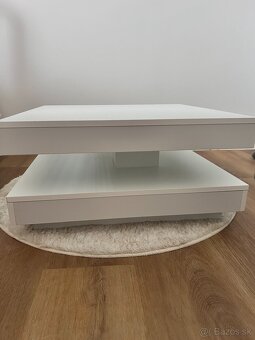 Konferenčný stolík, biely - 4