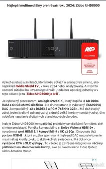 Predám Zidoo UHD 8000 - 4