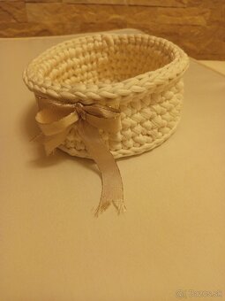 Handmade set – Háčkovaná ovečka a košík - 4